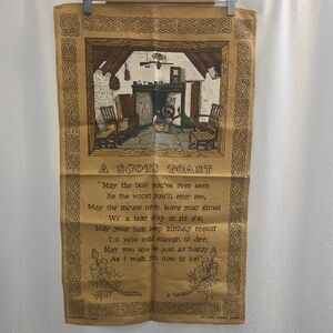 A SCOTS Scottish Toast Wall Hanging Linen Cotton